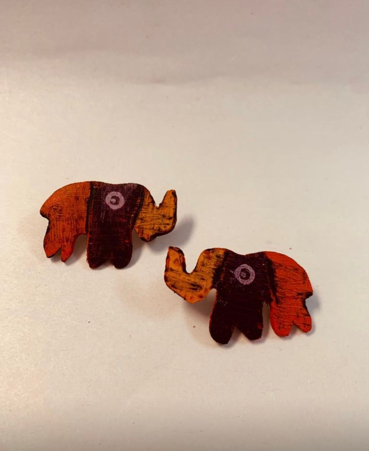 Handmade Earings, Elephant.